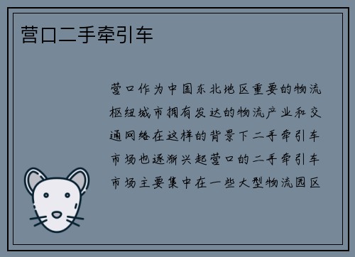 营口二手牵引车